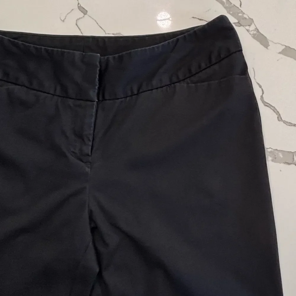 Worthington Black Modern Fit Satin Finish Bermuda Chino Casual Shorts Size 4